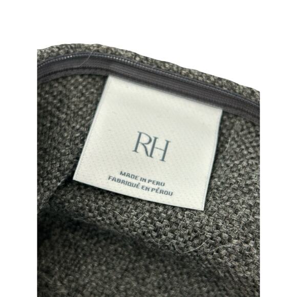 Restoration Hardware Alpaca Knit Oversized Lumbar Pillow Cover Gray 35” X 14” - Picture 5 of 6